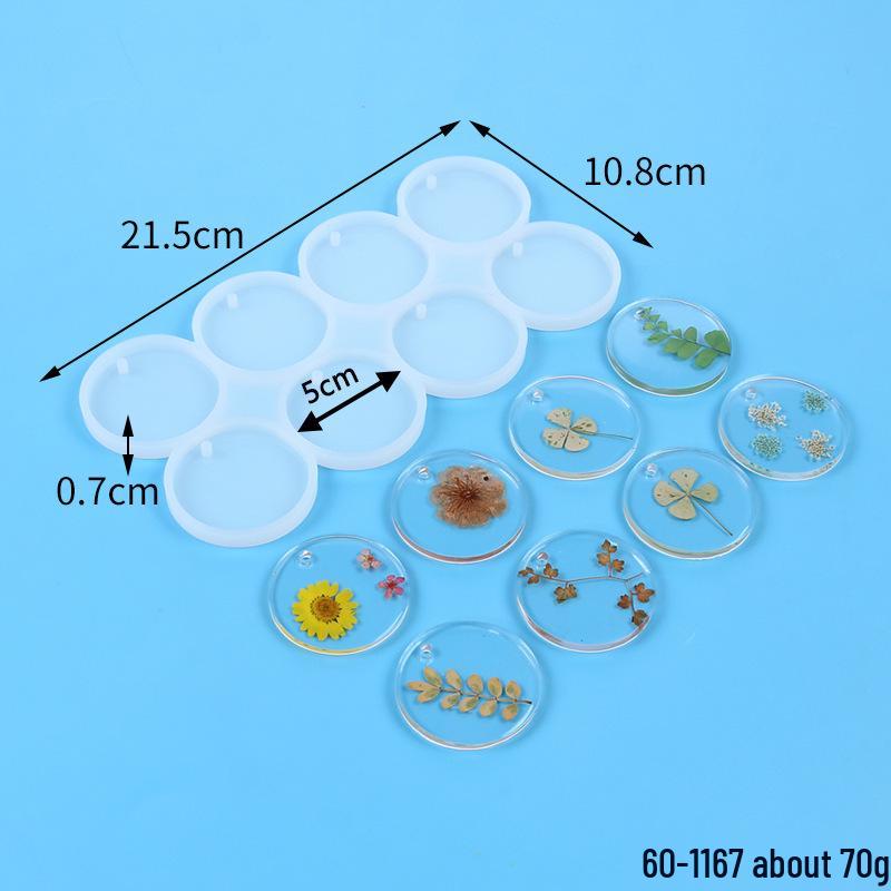 DIY Geometric Silicone Mold for Round, Oval, and Earring Pendants
