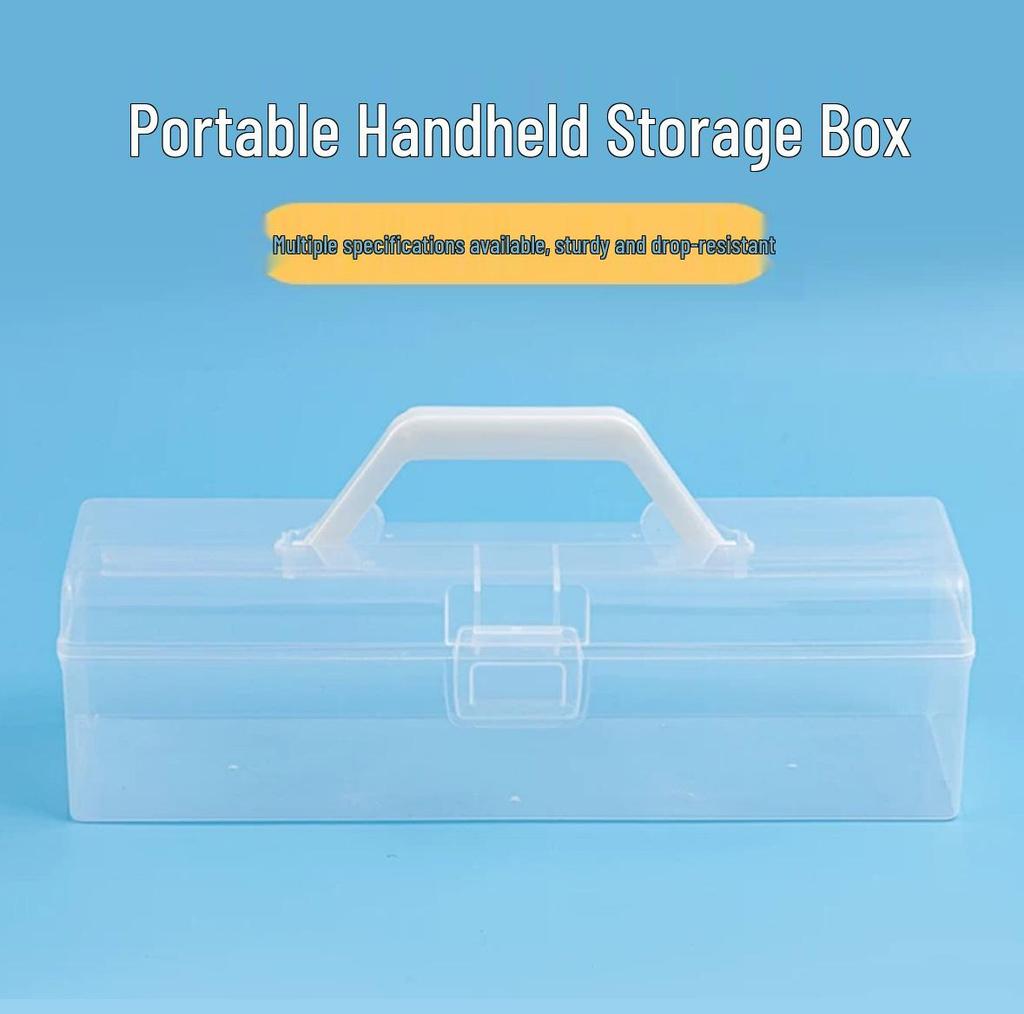 235 Art Calligraphy Tool Box - Portable Plastic Storage for Large and Small Brushes