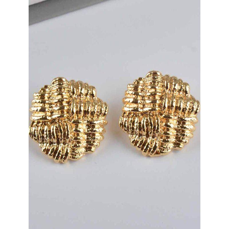 Fashion Exaggerated Fashionable Refined Rose Yang Shulin Middle Ancient Stylish Heavy Industry Texture Lava Texture Earring Ear Clip Female
