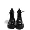 Fashion British Style Lace-up Thick Bottom Ankle Boots Women Fashion Round Toe Platform Boots Comfortable Winter Warm Designer Boots