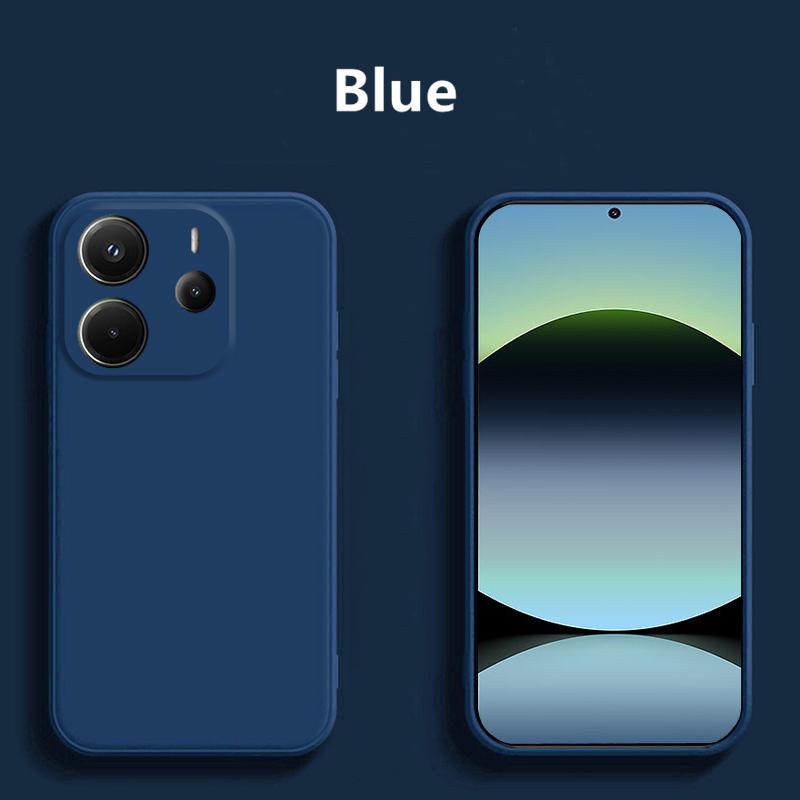 

For Redmi Note 14 4G Case For Redmi Note 14 4G Cover Case Soft TPU phone protective case Liquid shell Case For Redmi Note 14 4G For Note14 4G Globa синий