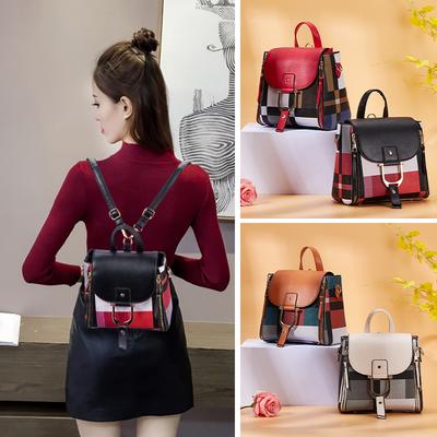 Women Bag Backpack Texture Shoulder Messenger Bag Female Fashion Wild Large Capacity Handbag
