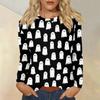 Women's Daily Casual Long-sleeved Printed O-neck Top