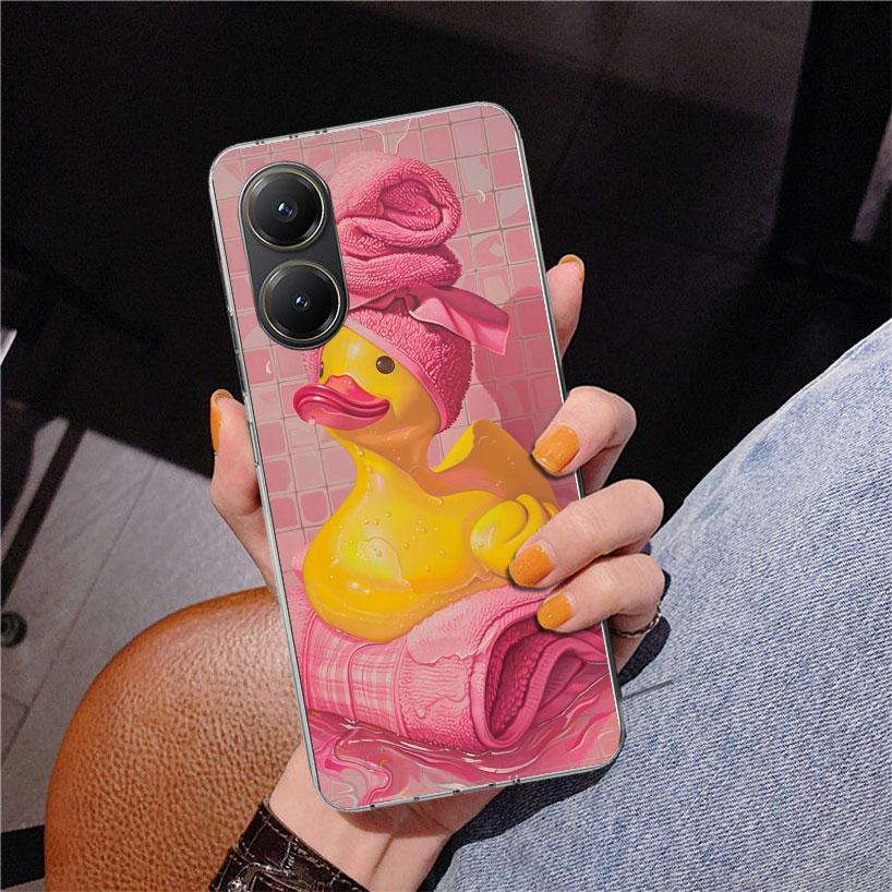 Rubber Ducks Swimming Pool Phnoe Case for Xiaomi Poco X5 X6 X7 Pro X4 Gt F7 Ultra M8 M7 Redmi 15C 15 13C 13 12C 12 Unique Cover