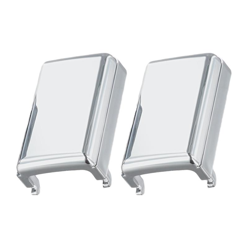 Vehicle Repair Chrome Truck Door Pull Strap Covers 2 Pieces Set Chrome Finish Damaged Strap Replacement Direct Fit Application