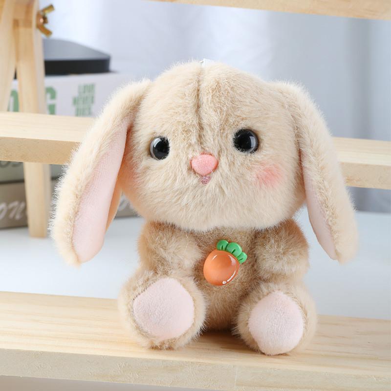 Carrot Bunny Adorable Plush Pendant Doll Key Chain For Kids Collectors And