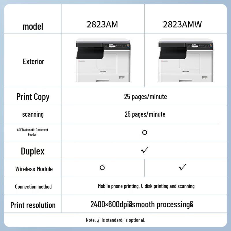 TOSHIBA DP-2823AMW A3 Multifunction Laser Printer CN plug (adapter included)