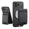 Custodia in Pelle Magnetica Wireless per iPhone 17 16 15 14 Plus 13 12 11 Pro Max 17E 16E con Supporto Air e Portafoglio