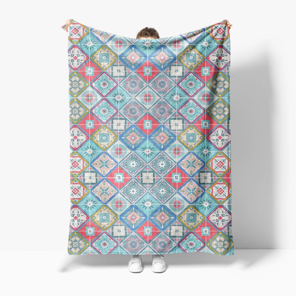 

Boho Paisley Floral Print Throw Blanket Sofa Bed Decorative Cushion Cover Bedspread Bedding for Home Living Room Bed 130x160cm 75x100cm