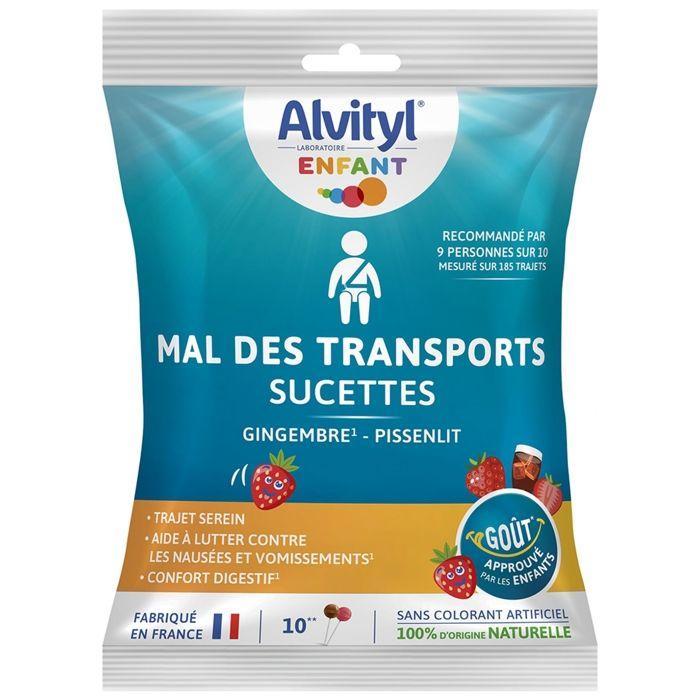 Alvityl Mal des Transports Confort Digestif 10 Sucettes