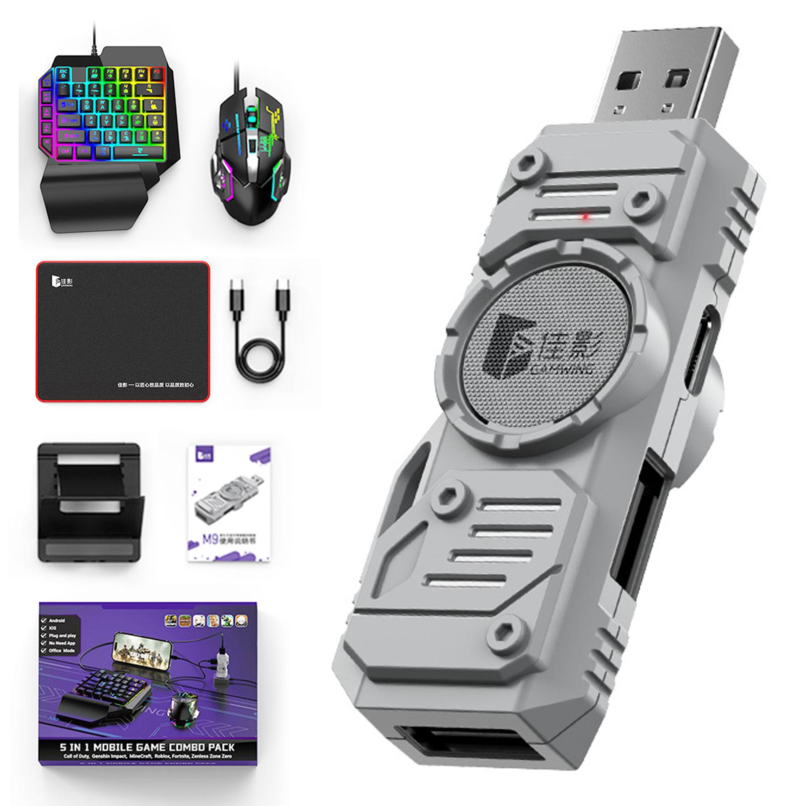 

GAMWING M9 5-в-1 Провідний + Сумісний з Bluetooth Двомодовий Конвертер для Мобільних Ігор з Клавіатурою та Мишею