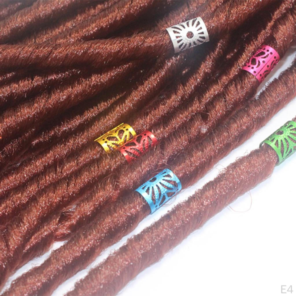 100 Pieces Hair Beads Dreadlocks Tube Decoration Braiding