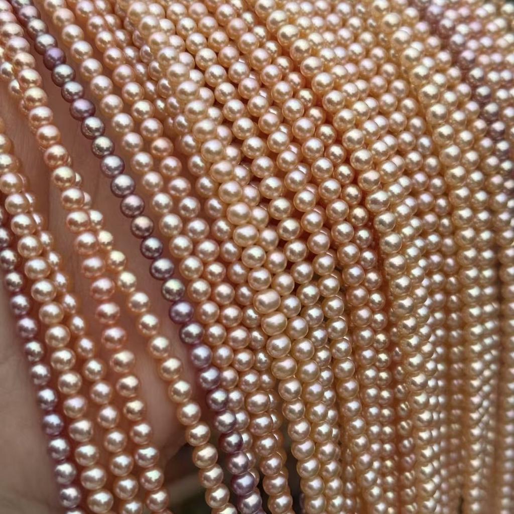Spring Summer DIY Accessories Near Round Pearl 4-4.5mm For Jewelry Making DIY Pendant Earrings Necklace Bracelet  Accessory
