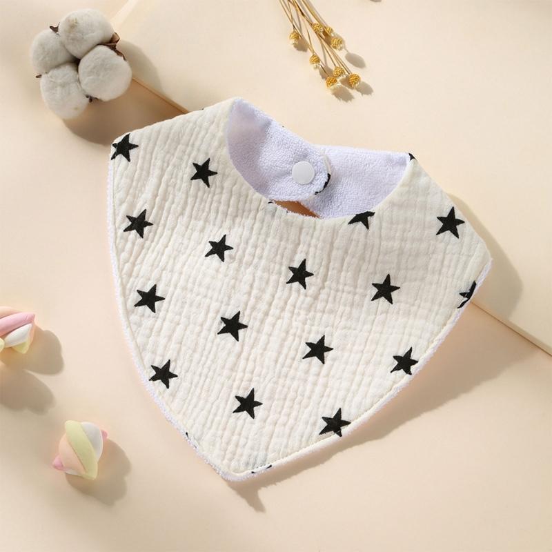 Absorbent & Waterproof Infant Bibs Stylish & Practical Bibs Cotton Burp Cloth Comfortable Perfect for Feeding & Teething