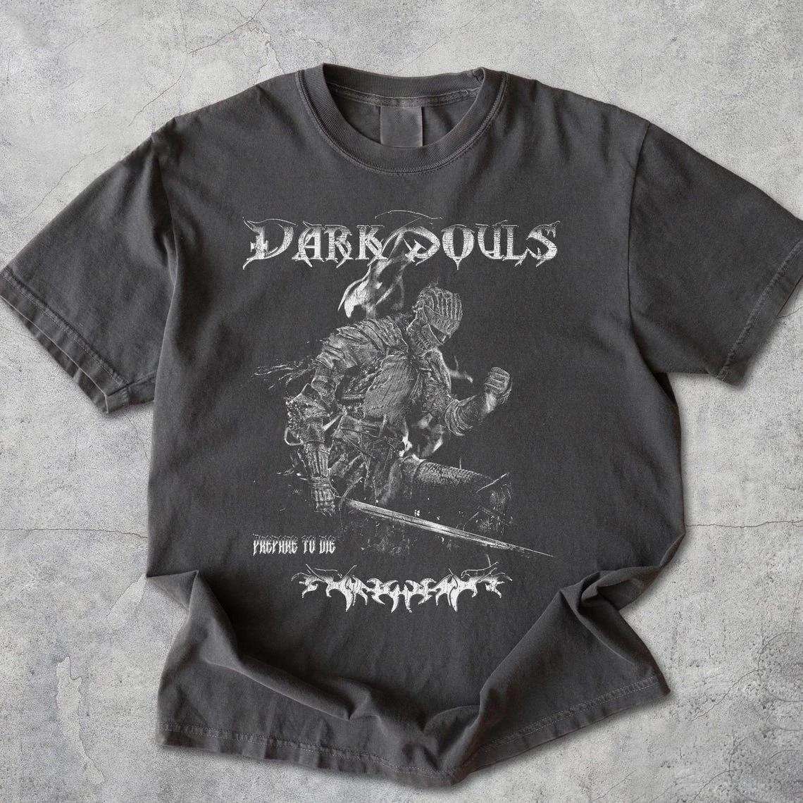 Vintage Dark Souls Distressed T Shirt, Retro Video Game Tee, Gaming Fan Apparel XXL