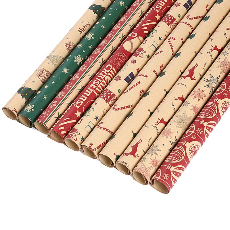 1pcs Christmas Gift Wrapping Paper Xmas Tree Snowflake Christmas Gift Box Packaging Paper DIY Craft Paper for Birthday Party Wedding Christmas