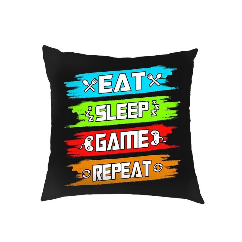 Забавные наволочки с геймпадом для геймеров, наволочки для подушек для фанатов видеоигр, диван, спальня, офис, наволочки, домашняя вечеринка, автомобиль, постельные принадлежности, подарок 12x12Inch