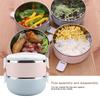 Stainless Steel Leakproof Food Container 2/4 Tier Food Container Thermal Lunch Box  For Office