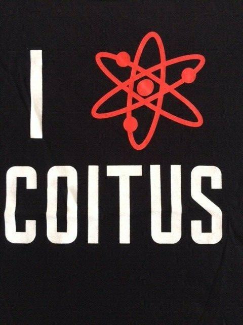 The Big Bang Theory I Science Nuclear Atom Coitus Black T-shirt Licensed New  Unisex T-Shirt M