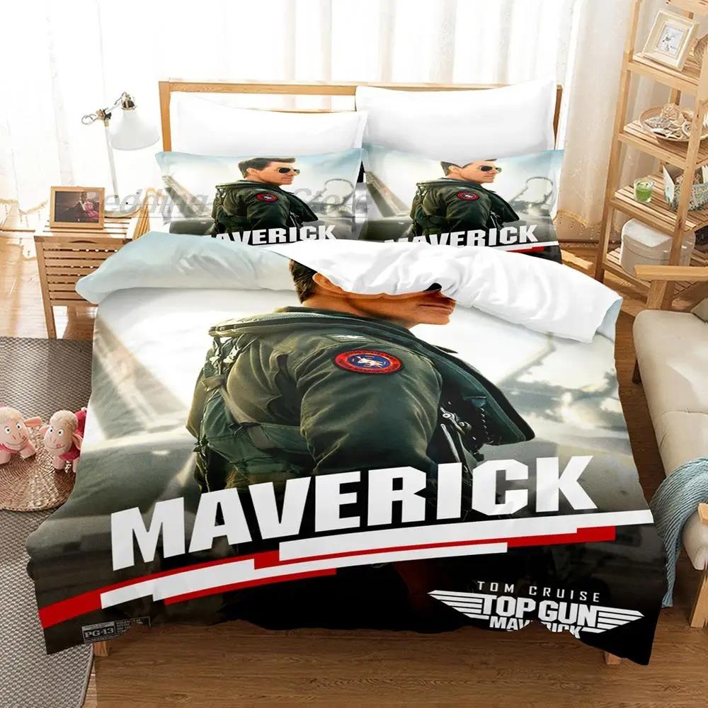 Top Gun Maverick Sängkläder Enkel Twin Full Queen King Size Sängkläder Vuxen Barn Sovrum Påslakan Set 3D 2022 Lakan Set