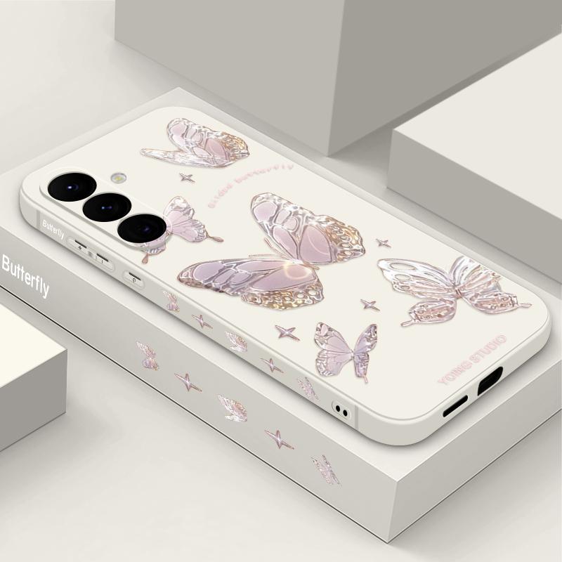 Butterfly Case For Samsung Galaxy S24 S23 S22 Ultra S20 S21 FE S25 A34 A14 A15 A25 A35 A52 A53 A54 A55 5G A56 A36 Silicone Cover