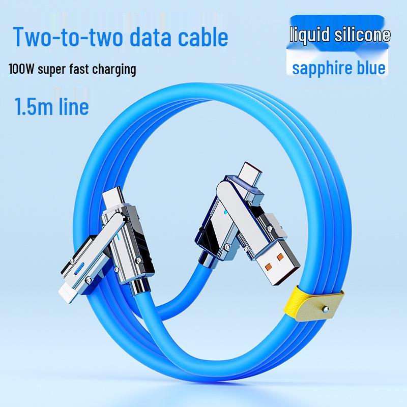 Mecha Multi-Device Fast Charging Cable: Apple, Huawei, Xiaomi, Oppo, Honor, Type-C