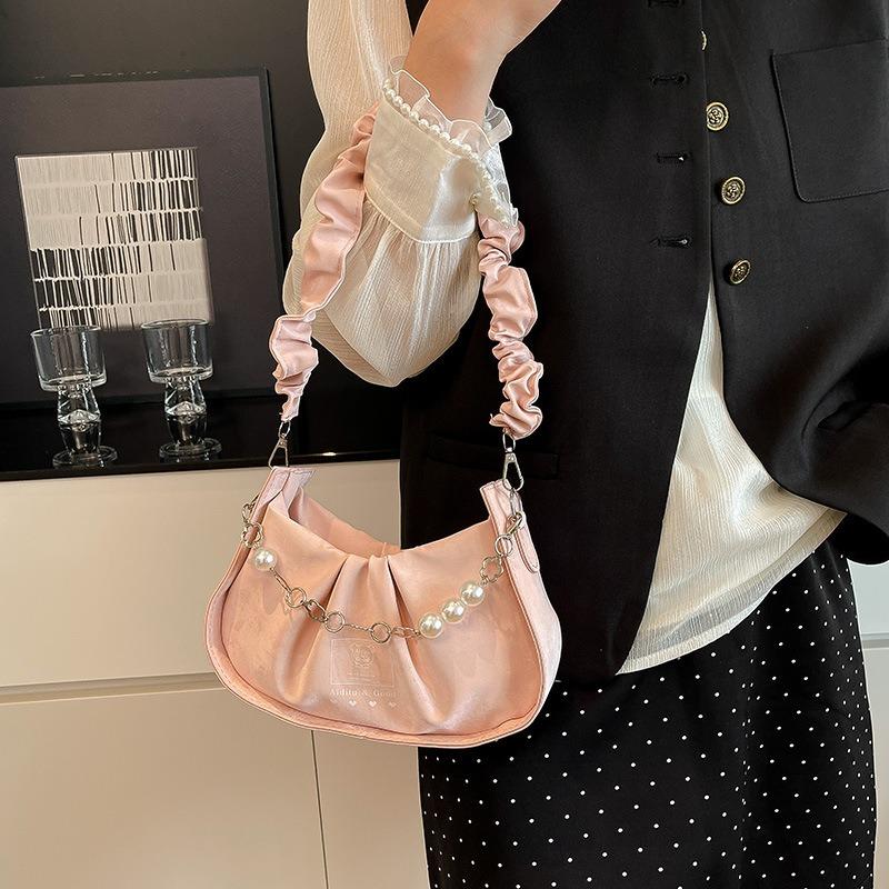 New Popular Bag Women's Niche Pleated Cloud Bag High-end Versatile Chain Messenger Bag