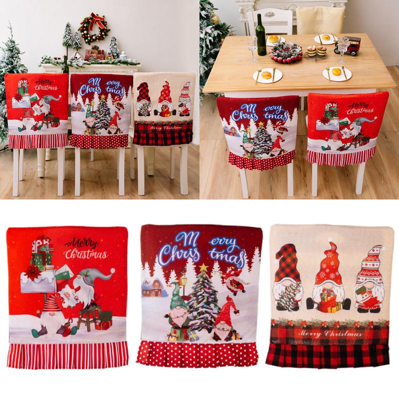 Vibrant Red Christmas Chair Covers With Stripes Polka Dots And Checks For Festive Style