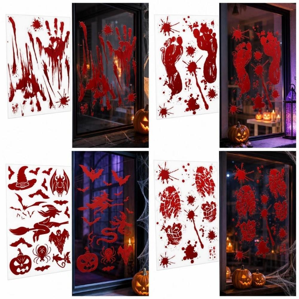 Self-Adhesive Halloween Window Decoration Sticker Horror Props Stickers Halloween