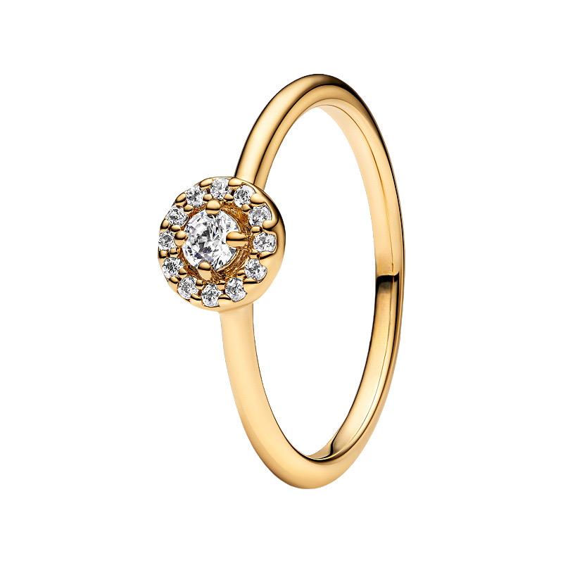 New copper Light Gold Plated Crown Love Bow Colored Diamond Ring Charm Compatible With for Party Daily Leisure Wear Do It Yourself Womens Boutique Je