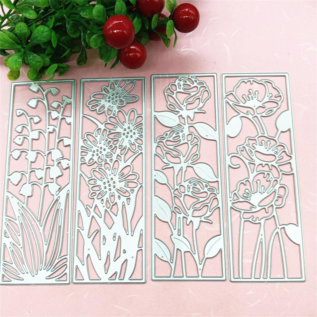 Hollow-out Flower Cutting Dies Embossing Die Cuts for Birthday Card Party Invitation Making DIY Scrapbooking Album Craft