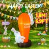 1.8M/5.9FT Holiday Festival Inflatable Toy Rabbit Easter Climb Carrot DIY Decor Garden Yard Outdoor LED Light Ornament