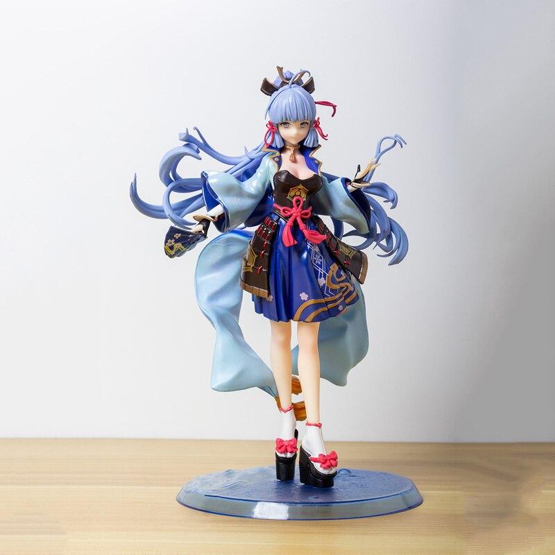 Genshin Impact Kamisato Ayaka Anime Figure Gk Action Figures Statue Figurine Model Doll Pvc Decoration Collection Gift Toys 25cm