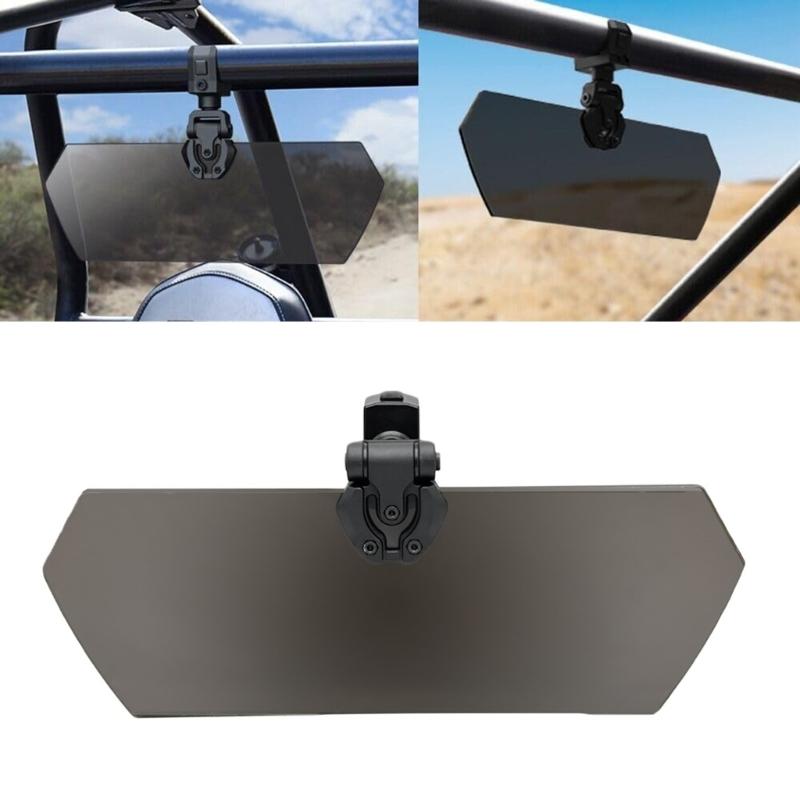 UTV Sun Visor Universal Sun Protections Visor Anti-Glare Polarized Sun Visors Work with Windshield Fit 1.5-2'' Roll Bar
