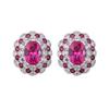 Autumn And Winter Jewelry Copper Bottom Gold-Plated Simulation Red Corundum Temperament Egg-Shaped Set 10 * 14-6 * 8
