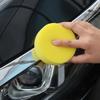 Car Waxing Polish Wax Foam Sponge Yellow Round High Density Applicator Pad Cleaning Sponge Auto Detail Washing Car Cleaning Tool