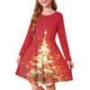 Jenters Prinsessekjole - Langermet A-linje T-skjortekjole Juledag