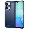 Pro Xiaomi Redmi 13 4G/13 5G/Poco M6 4G/Note 13R 5G/Poco M6 Plus 5G Pouzdro Textura karbonových vláken TPU Kartáčovaný kryt telefonu