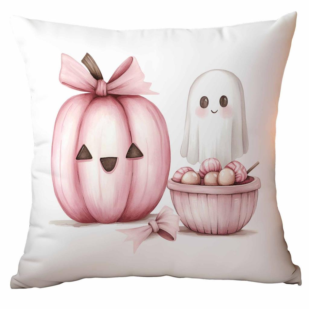 New Pink Halloween Pillow Cover Festive Home Cushion Pillow Cover Ornament Premium Durable Quality Useful Practical