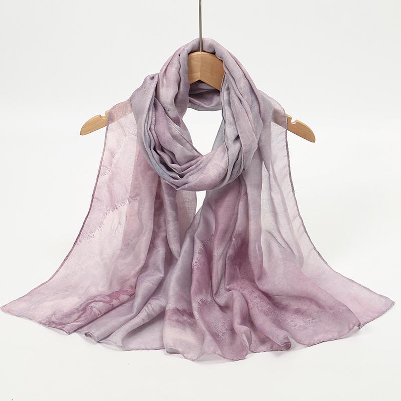 

Дизайнерские принтованные хиджабы Премиум Акварель Женский головной платок Мягкий шарф Шаль Подходит для повседневной носки Аксессуары для абайи Женская вуаль