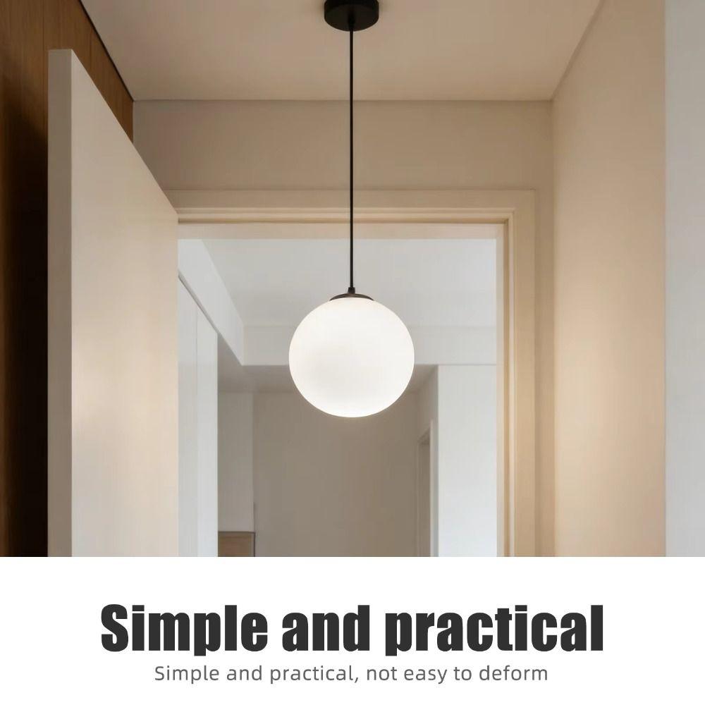 Matte White Globe Lamp Shade Milky Glass Light Cover Opening Design Glass Lamp Shade Home Decor