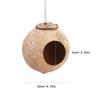 1 ks Přírodní kokosová skořápka Ptačí hnízdo Krmítko pro domácí ptáky Hračka s 6cm otvorem