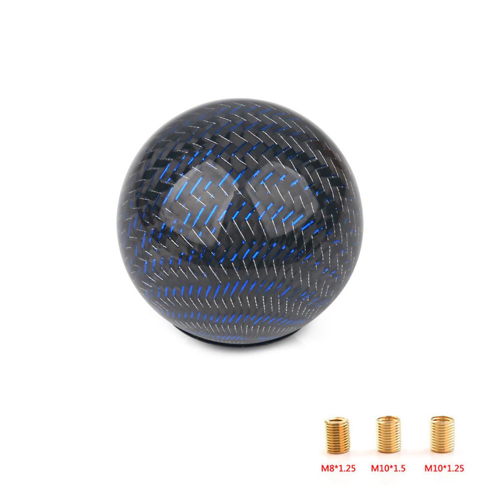 Racing Carbon Fiber Gear Shift Knob Universal Automotive Manual Shifter Stick Head Oval Shape Style Car Interior Upgrade