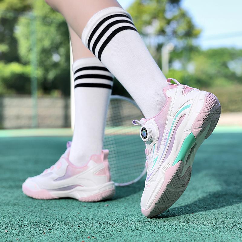 ennis professional rotating button men's and women's badminton shoes, table tennis shoes, children's outdoor sports shoes