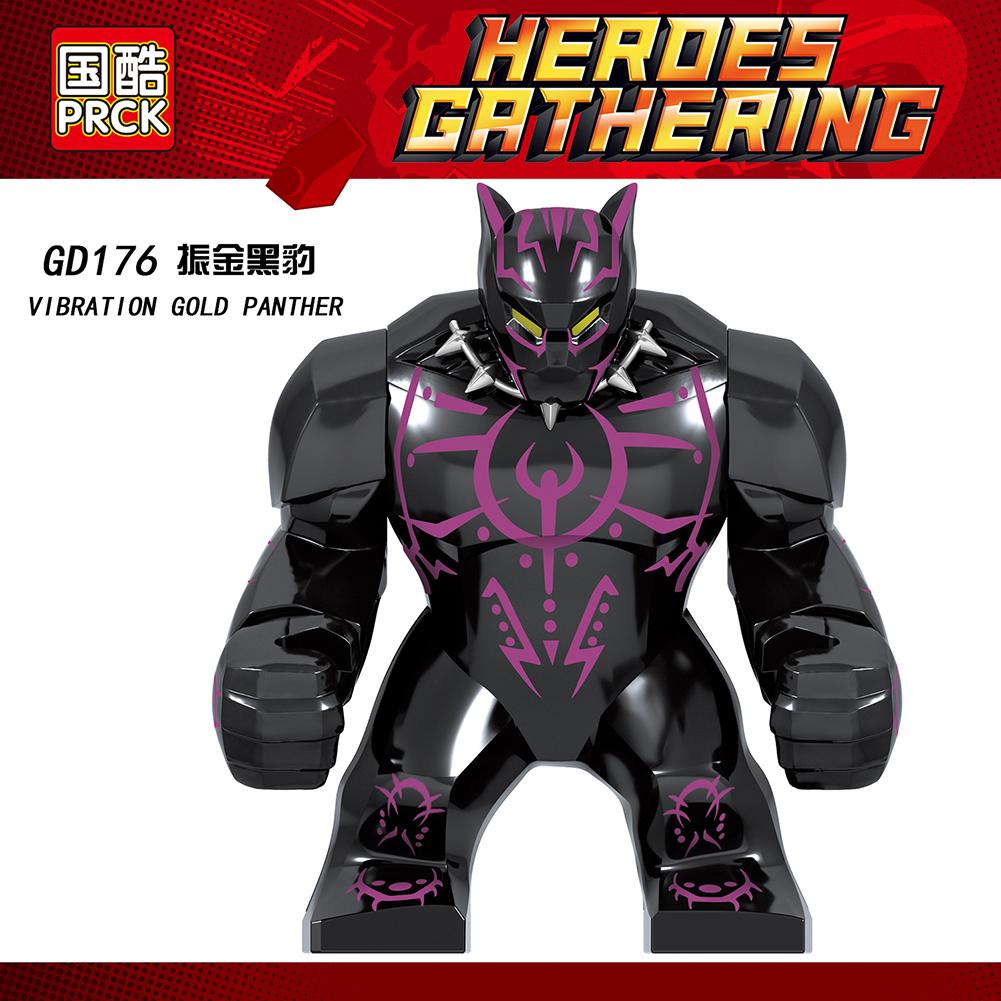 Baustein Spielzeug Marvel Heroes Black Panther Einzelne große Puppe Kunststoff Baustein Puppe