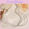 Artificial Pearl Waist Chain Jewelry With Layered Design And Bow Buckle For Women