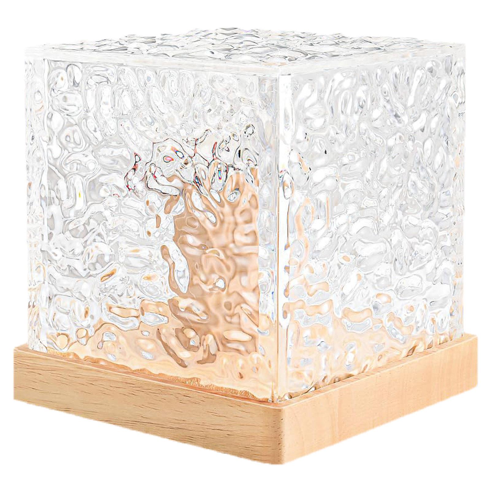 

Cube Shape Northern Light Ocean Wave Projector Light 16 Colors Gradual Rotating Flame Lamp A