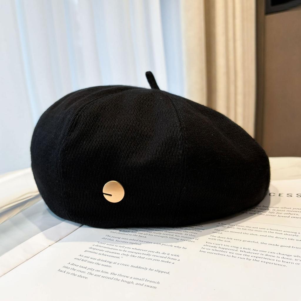 Face Small Octagonal Hat Children'S Season Uv Protection Advanced Sense Beret Retro Versatile Pumpkin Hat