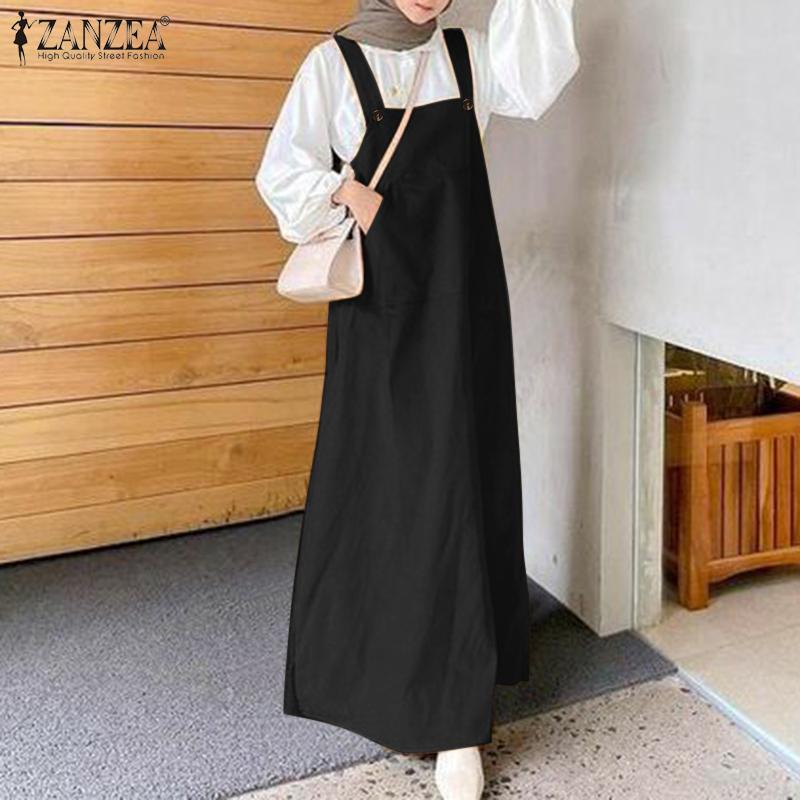 

ZANZEA Женский повседневный свободный комбинезон без рукавов на подтяжках