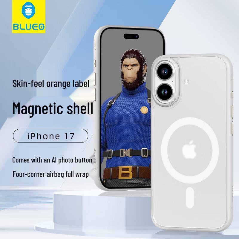 

Mr. Blue Ape AI Button Skin-Feel Magnetic iPhone 17 Case